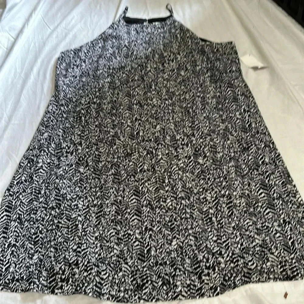 Decree Women's Black and White Sleeveless Shift Dress Size XL NWT - Picture 2 of 6